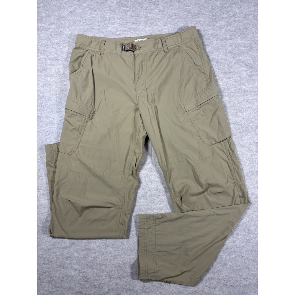 REI Co-Op Mens Sahara Pants 38W x 32L Tan Relaxed Fit Outdoor Hiking Camping